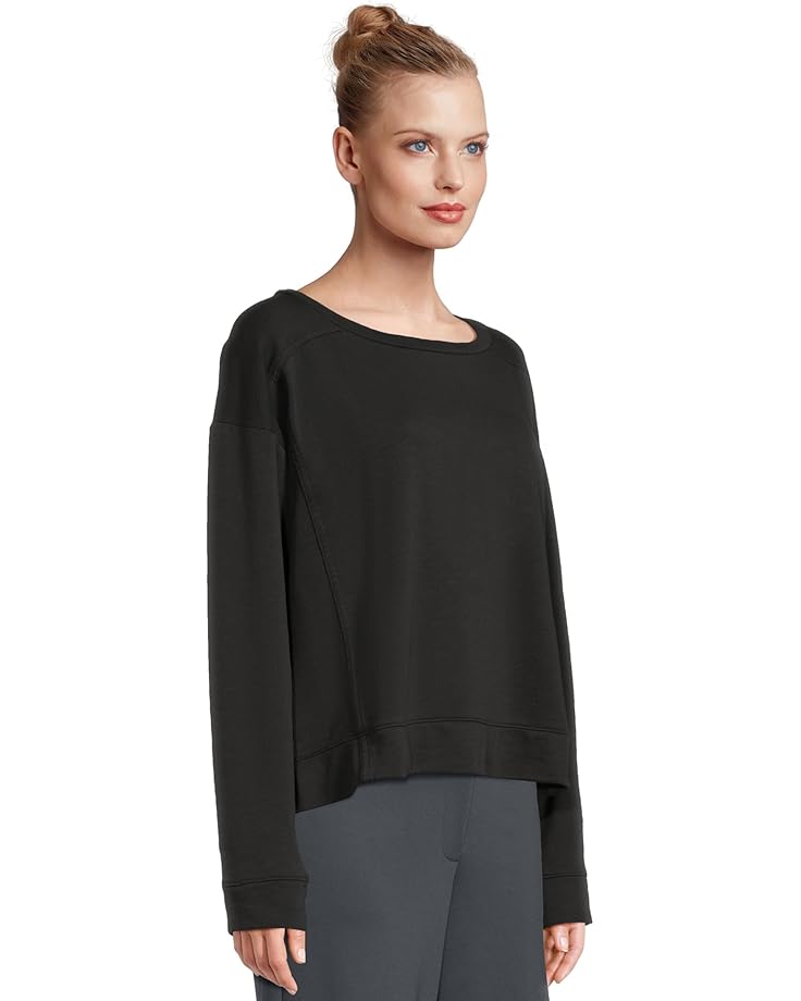 Eileen Fisher Garment Dyed Terry Ballet Neck Box Top - #2 of 5
