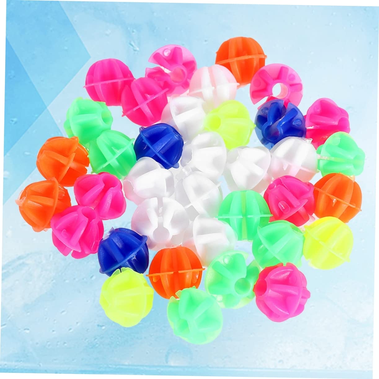 BRIGHTFUFU Bike Wheel Lights Plastic Round Beads Easy Clip Bike Decorations Wheel Beads Set