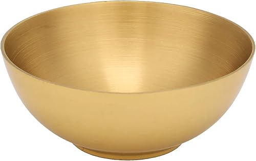 Delicado cuenco de latón puro para ofrendas budistas, fuente budista, adoración de Dios y Buda, cuenco decorativo de 3.2 pulgadas
