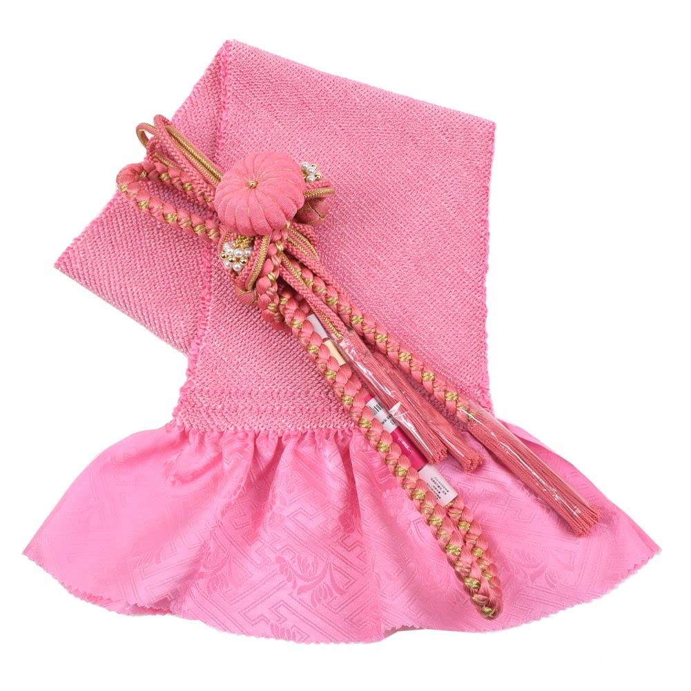 正絹 帯締め 帯揚げ セット ピンク s-5 正絹帯締め（おまかせ：ピンク系） 2023-00004-B-Y 帯締め（通年用