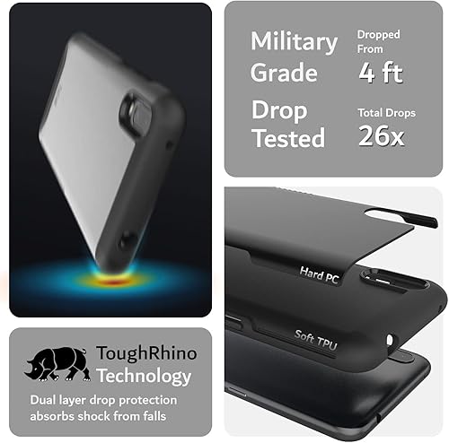 Miniatura 9 de TUDIA DualShield - Funda diseñada para Jitterbug Smart 3, Fusionar, a prueba de golpes, grado militar, resistente, de doble capa, protección delgada