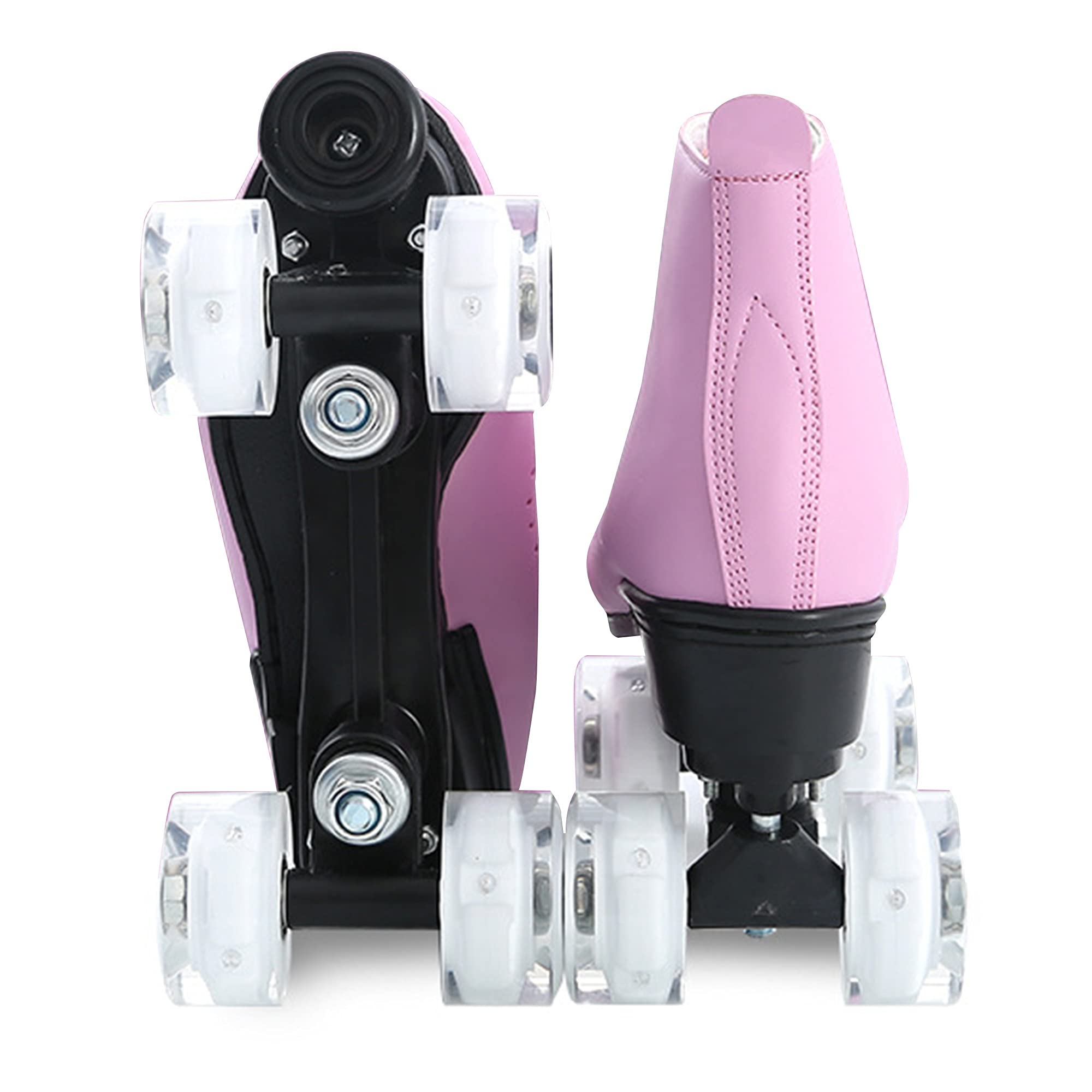 Amazon | ローラースケート2列PU点滅ホイール付き4輪ローラースケート