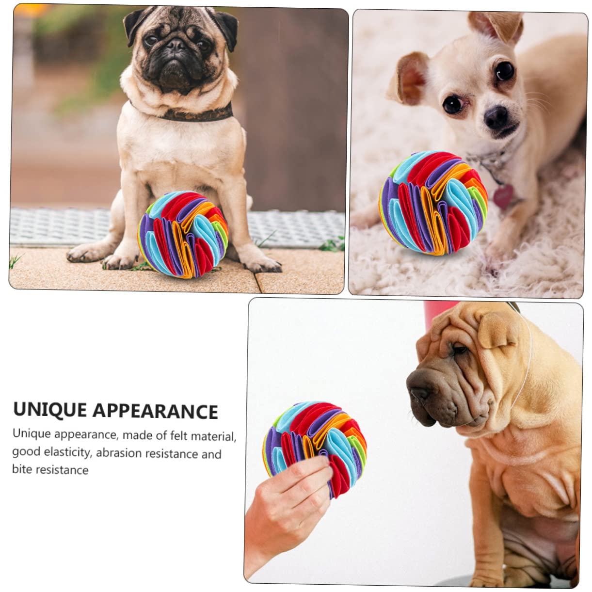 Mipcase 4stücke Hundespielzeug Sniff Interaktive Futterleck-bälle Für Haustiere Fördert Natürliche Suchfähigkeiten Robust Und Für Stressabbau Und Beschäftigung