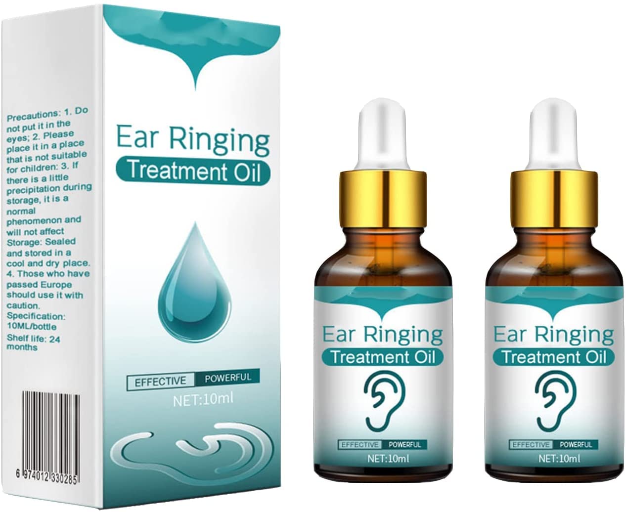 Japanese Ear Ringing Treatment Oil - 2022 Best Ear Ringing Remedy Drops, Ear Wax Removal Oil & Cleaner, Ear Wax Softener Ear Soothing Drops (2Pcs)