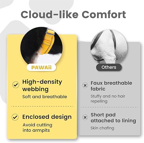 Miniatura 5 de Pawaii - Arnés para perro, sin tirones, con etiqueta de identificación, pechera ajustable con relleno suave y con asa de fácil control para perros