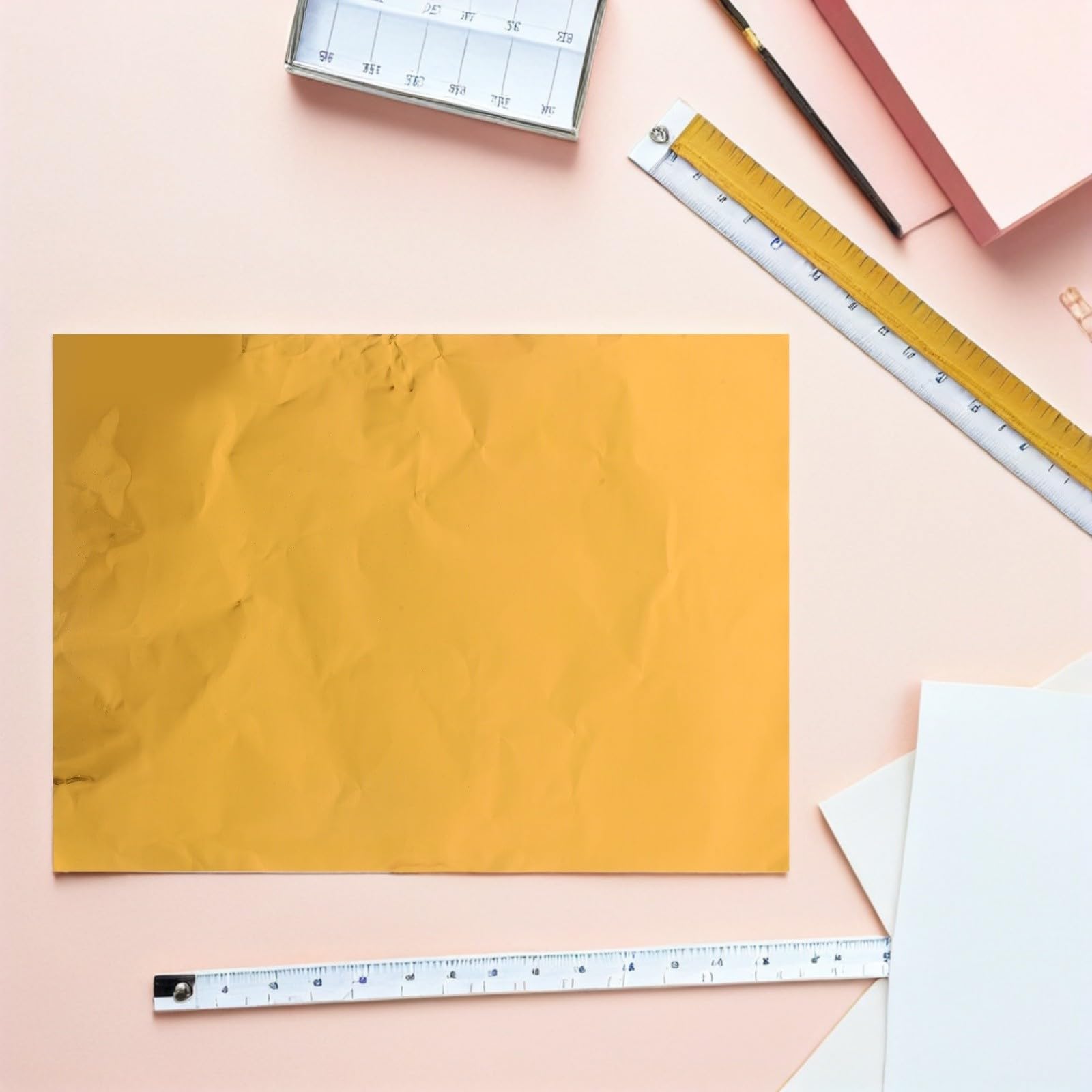 2 Set Foglia Laminata Oro per Arte e Decorazioni Natalizie, Lucida