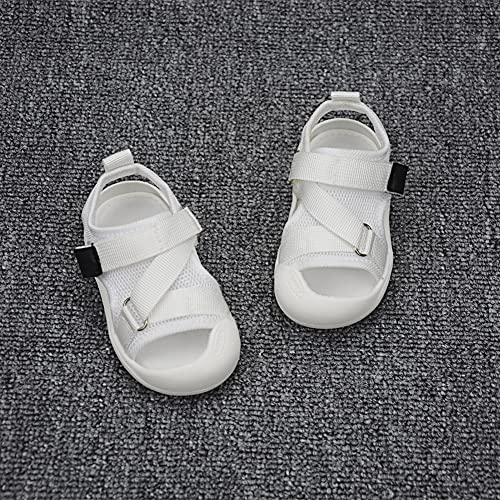 Oaisnit Baby Boys Girls Sports Sandals Lightweight Anti-Slip Rubber Sole Beach Aquatic Water Shoes Summer Toddler First Walking Shoe (C-White, 5.5 Toddler) #TOP4