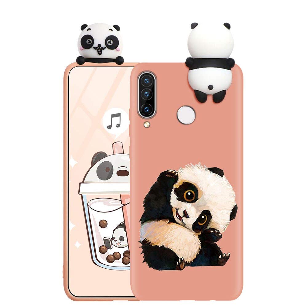 Eouine 3D Doll Phone Case for Huawei P40 Lite 5G Nova SE Orange  Soft Silicone Case with Cute Animal Toy Cartoon Pattern,Anti-Scratch