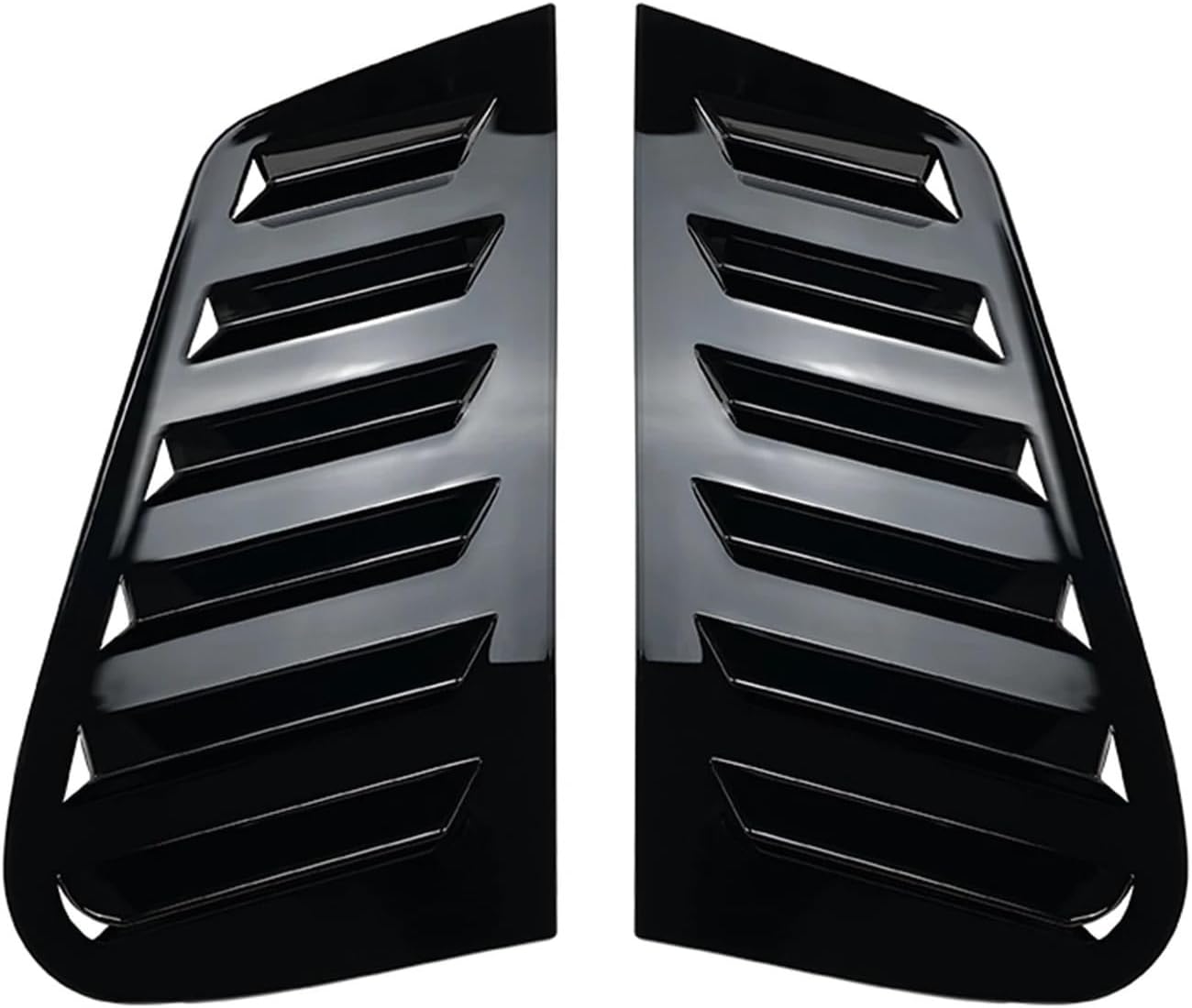 Rear Side Window Louver Shutter Trim Cover for Volkswagen VW Golf MK 4 MK4 IV Golf4 1997-2006 GFK Carbon Fiber Look/Gloss Black(Glossy Black)