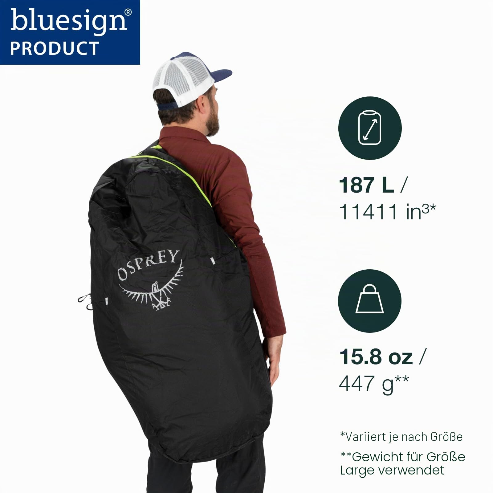 Osprey Airporter Reiserucksack-Schutzhülle, 90L Small, Black