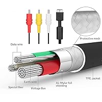 Vista 4 de Cable AV PS2, cable de audio y video para PS2, PS1, PS3, audio compuesto AV a RCA, cable de TV compatible con Playstation 1/2/3 (8.2 pies)