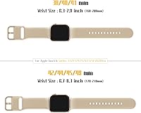 Vista 165 de Correa deportiva de silicona suave compatible con cierre clásico compatible con correas de Apple Watch de 49, 45, 44, 42, 41, 40 y 38 mm para iWatch