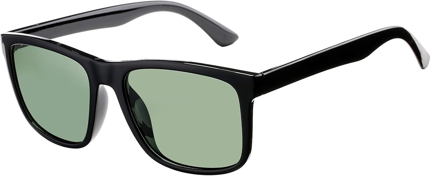 DeBuff Unisex Polarized Sunglasses Classic Retro Sun Glasses, Unbreakable TR90 Frame