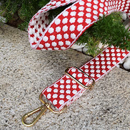 Image of Red Crossbody Straps for Purses Replacement Crossbody Wide Guitar Purse Strap for Handbags