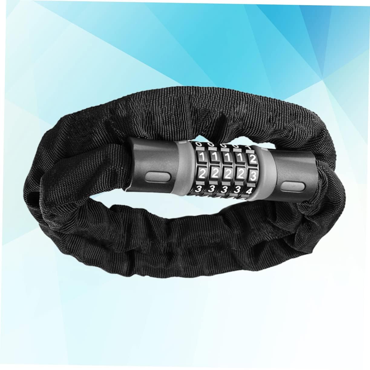 SUPVOX 5- Combination Bike Chain Lock Heavy Duty High Security Anti- Universal for Motorbike Gate Fence Garage Sports Equipment