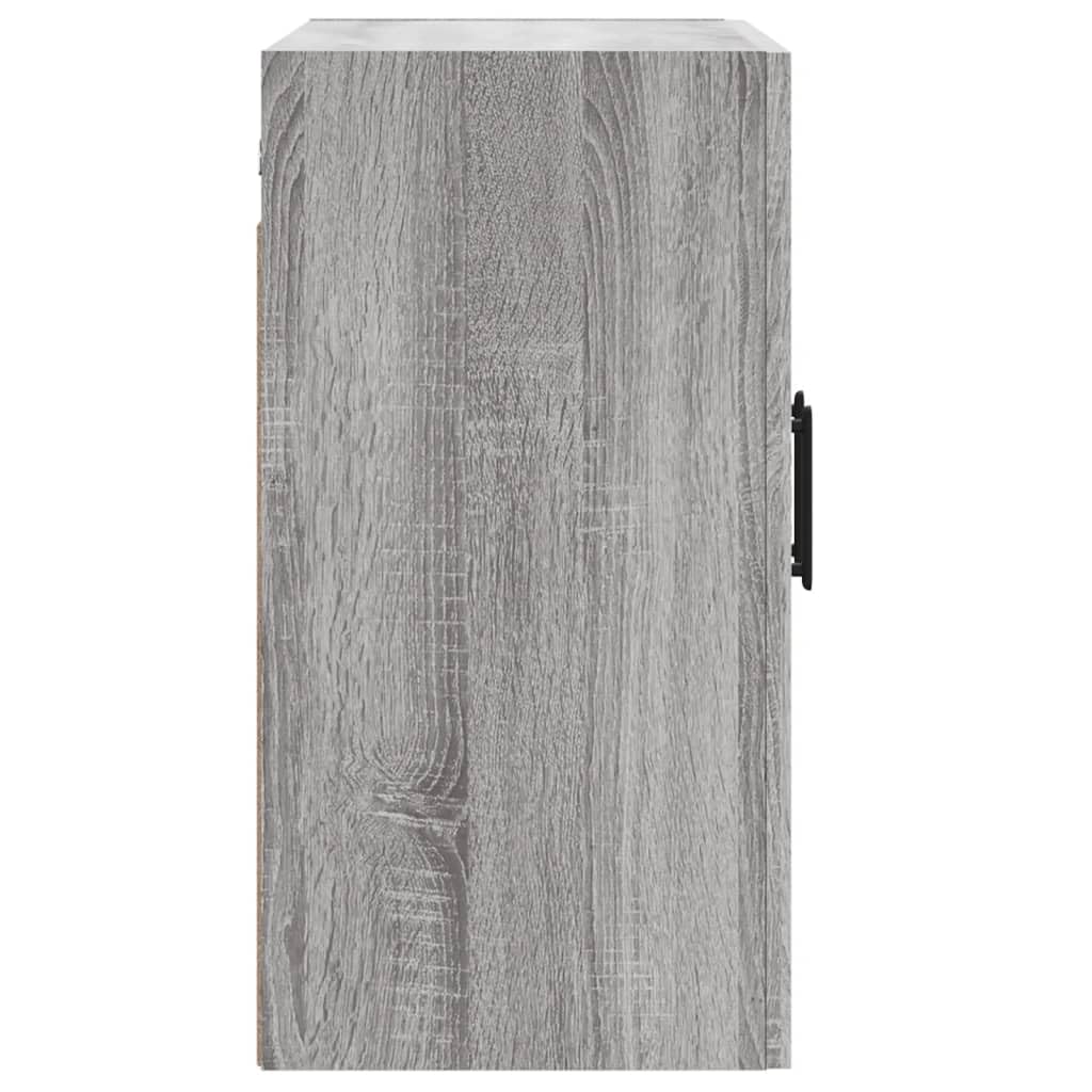 vidaXL Wandschrank, Hängeschrank mit viel Stauraum, Wandmontage Badschrank Medizinschrank, Aufbewahrungsschrank für Wohnzimmer, Grau Sonoma Holzwerkstoff