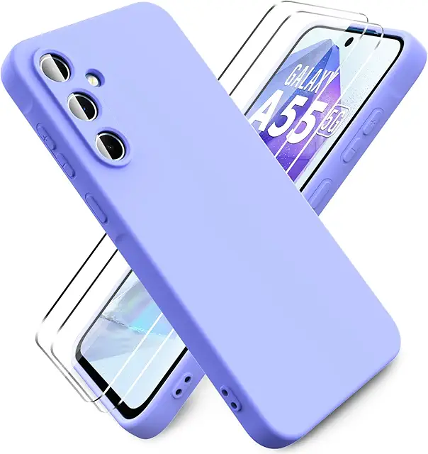 Coque Samsung Galaxy A55 5G - Housse silicone protectrice ultra-mince violette