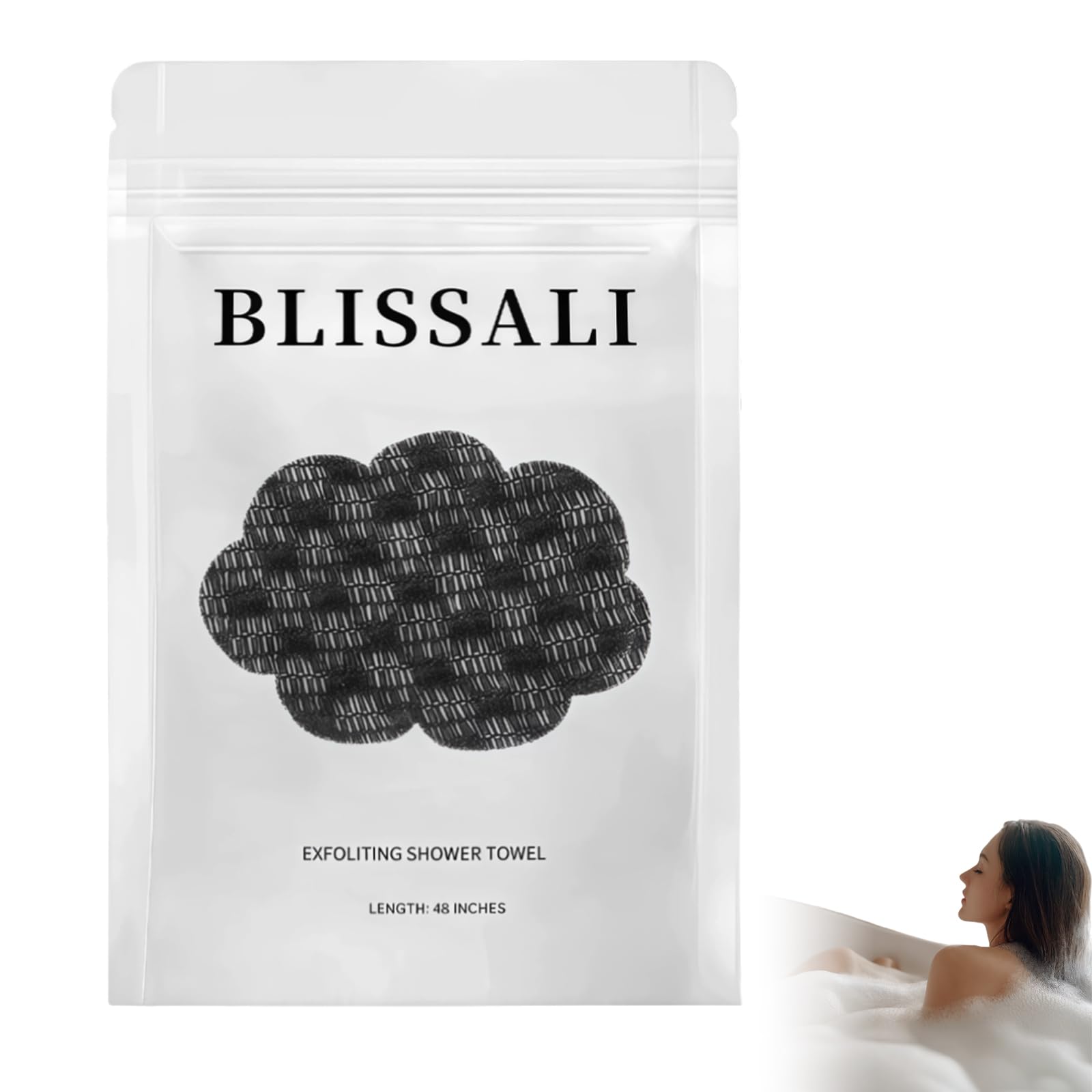 Exfoliating Antibacterial Shower Towel,Peeling Duschtuch Scrubber Badetuch,extra langer Körper Scrub Dusche Schwamm Reiben Waschtuch für Männer Frauen