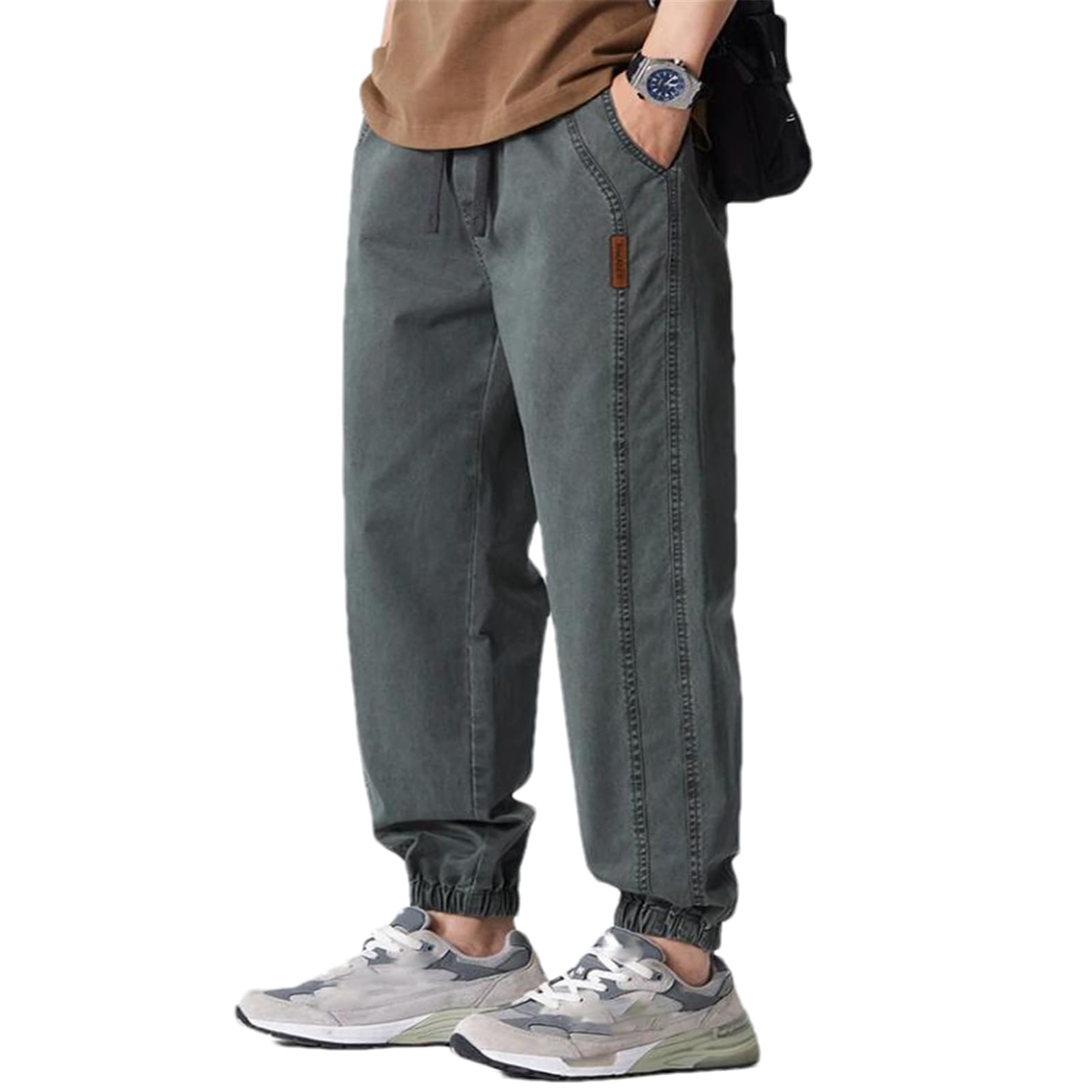 Abbigliamento da uomo Pantaloni da jogging in cotone Primavera Estate Morbido Traspirante Casual Harem Pantaloni della tuta Pantaloni larghi Uomo