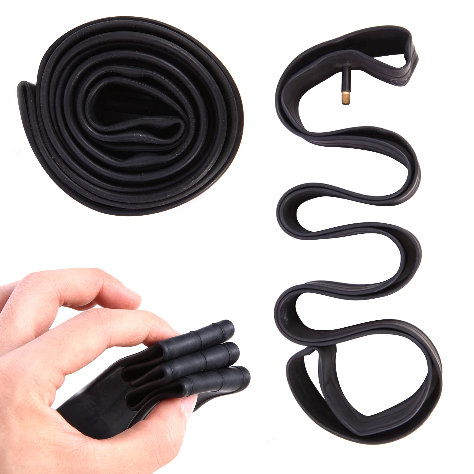 2 tubos de bicicleta resistentes de 20 pulgadas, 24 pulgadas, 26 pulgadas, 27.5 pulgadas, 29 x 2.125/2.4 tubos interiores para bicicleta
