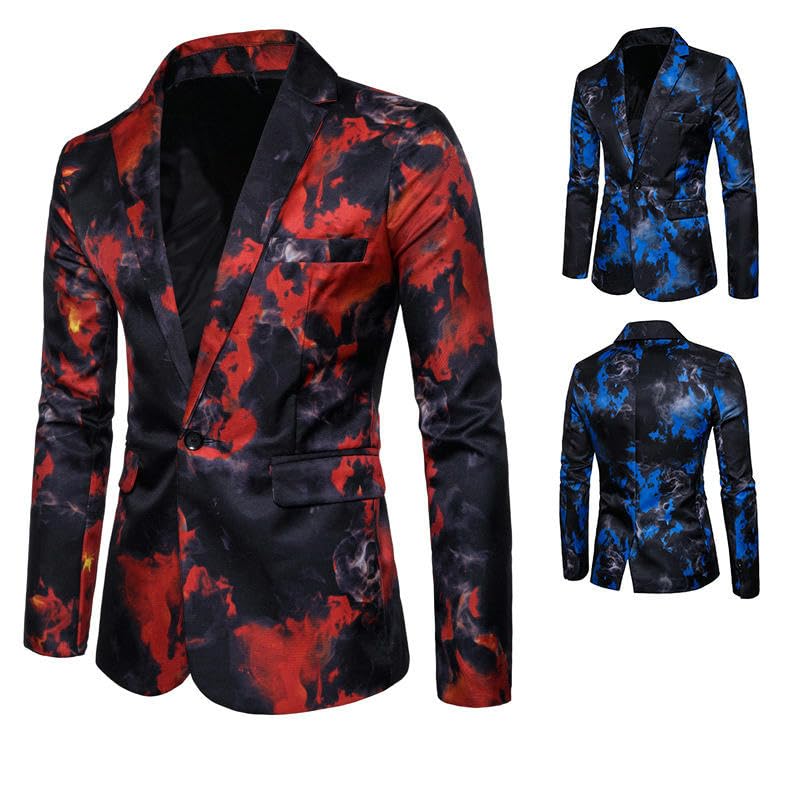 Blazer de costume un bouton pour homme veste de scène chic