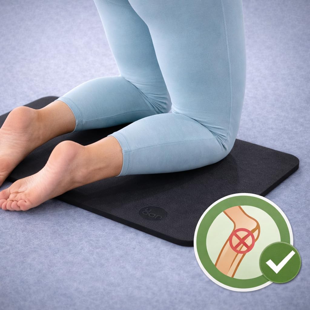 Coussin De Yoga Pour Genoux – Antidérapant 50x40x6 Cm – Pour Pilates, étirements, Exercices Au Sol