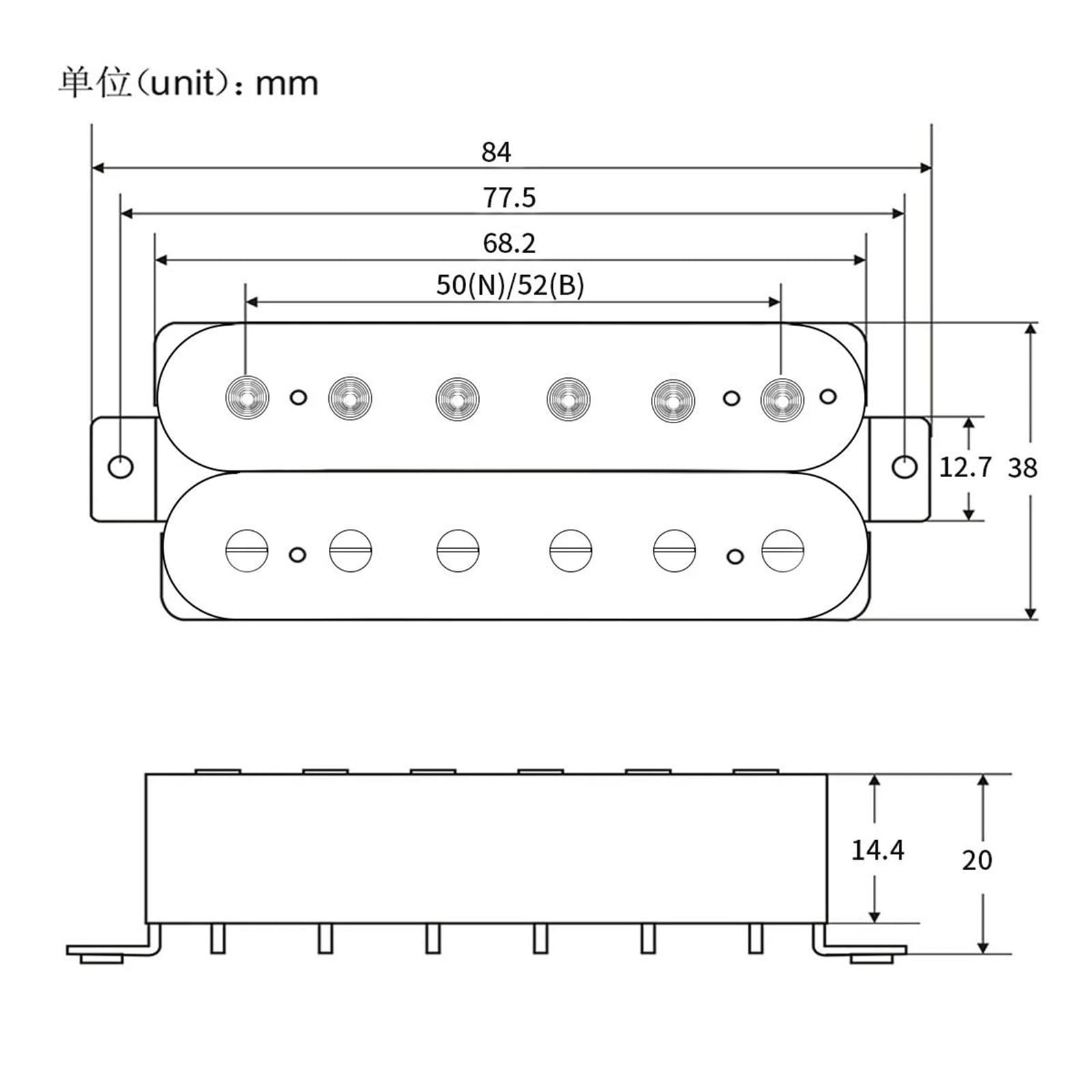 Repuestos Para Pastillas De Guitarra Pastillas De Guitarra Duraderas De Calidad Profesional. | 2 uds Alnico 5 pastilla de guitarra Humbucker Pickup doble bobina negro para guitarra eléctrica