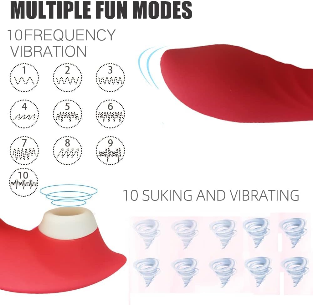 Succionadores de clítoris, Doble Motor Vibrador Sex Toys para Estimulador de Clítoris y Punto G para Mujer, Silicone Masajeador Vibradores con 10+10 Modos de Vibración y Succión, Portable Violet