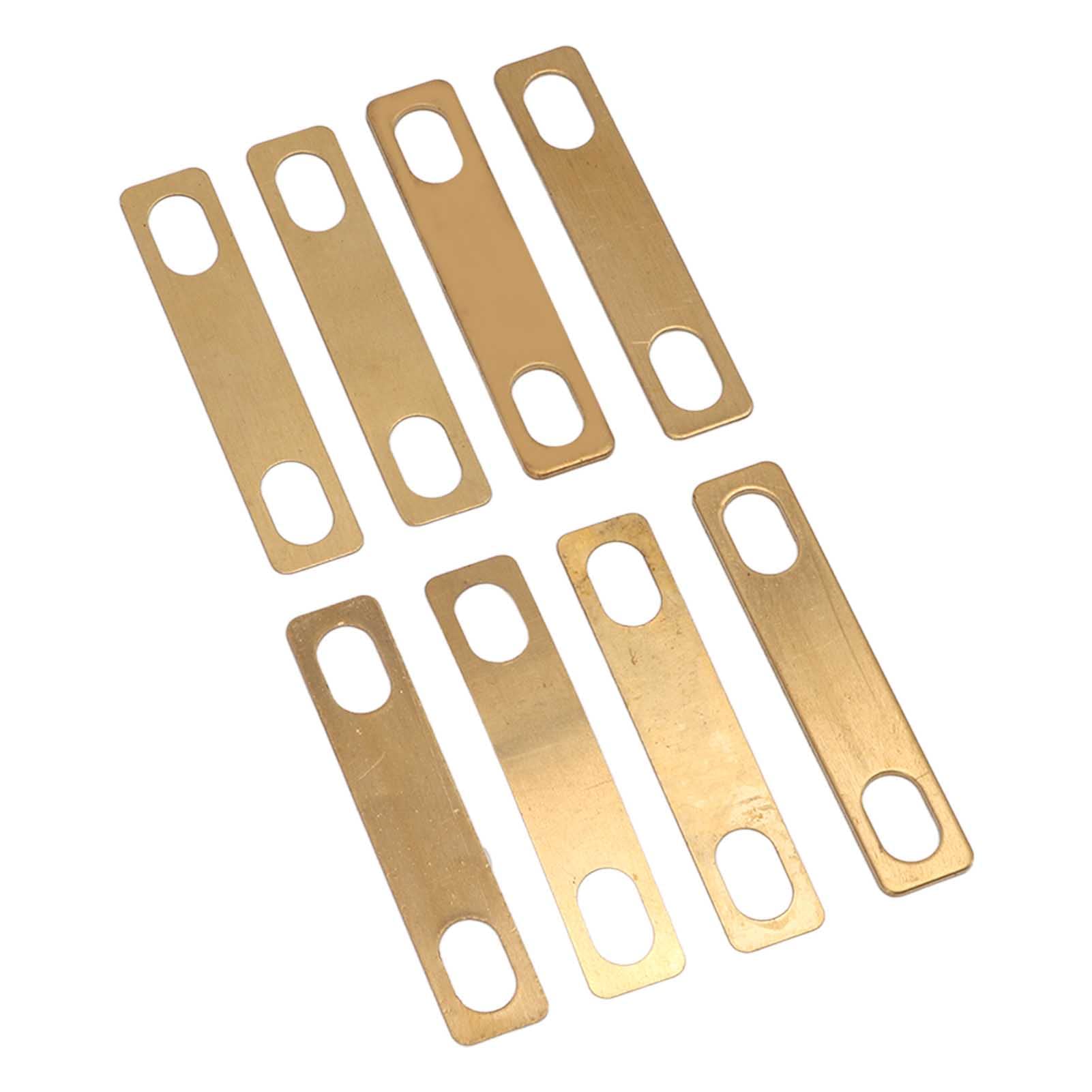 Uxsiya Ottone Luthier Neck Shim, 8 pz Guitar Neck Repair Shims Good Match Non Damage 0,2 mm 0,5 mm 1 mm Spessore protezione per bassi