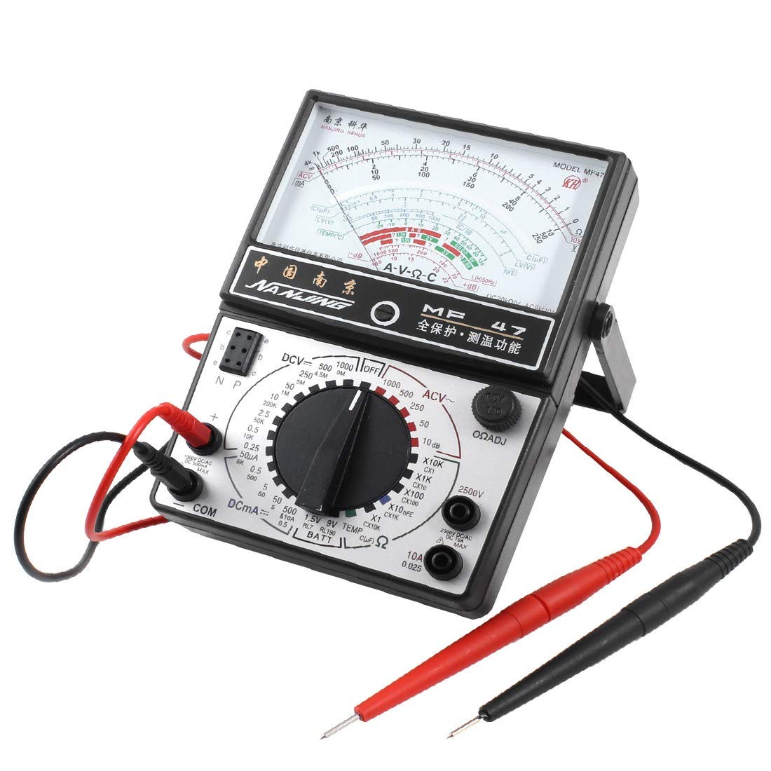 New Lon0167 Ohm AC Destacados Corriente DC Medición eficacia confiable Negro Multímetro analógico w Puntas de sonda Prueba Lápiz Cable Tracer(id:5df 31 96 944)