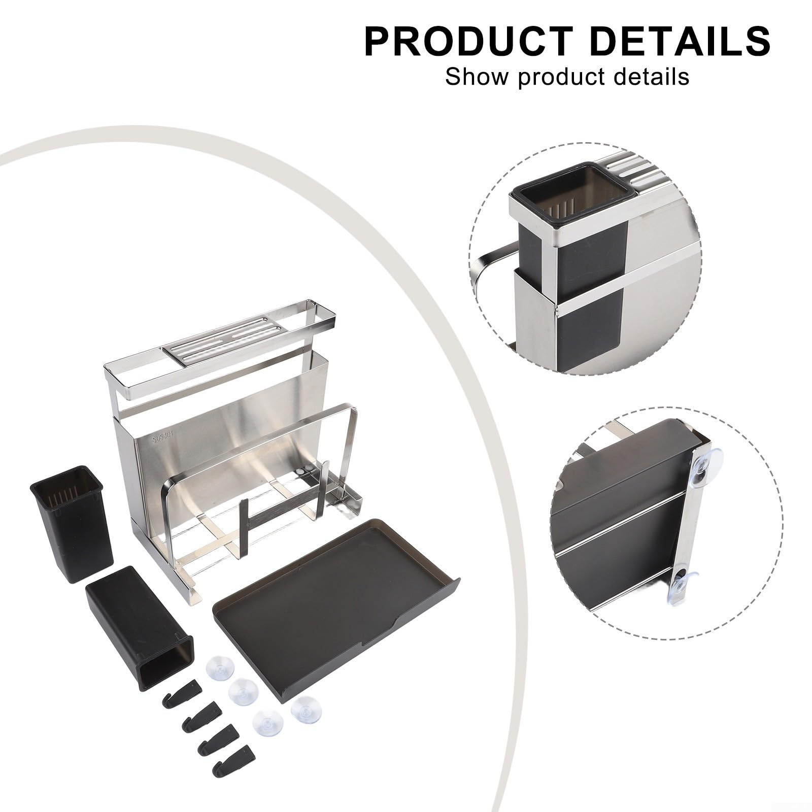 Appareil de cuisine antidérapant 26 cm pour planches à découper (acier