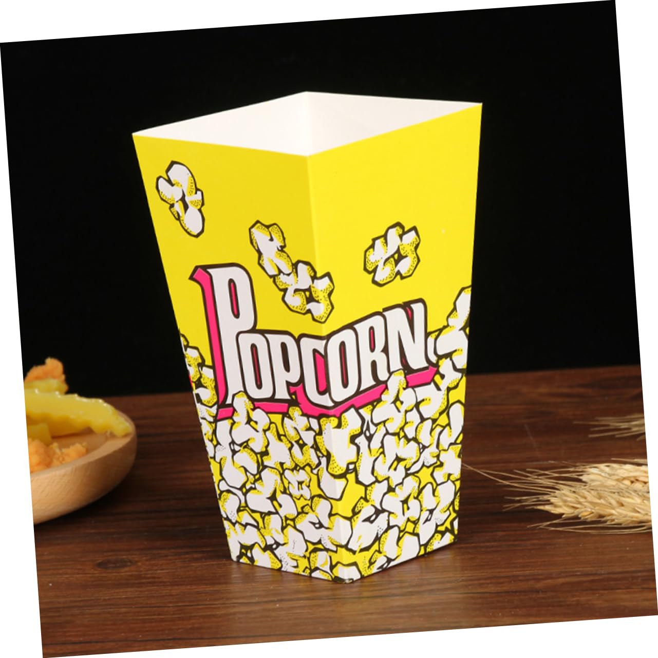 MUCKLILY 100pcs Popcorn Boxes for Party Movie Night Carnival Supplies Giant Popcorn Bucket Decorative Pattern