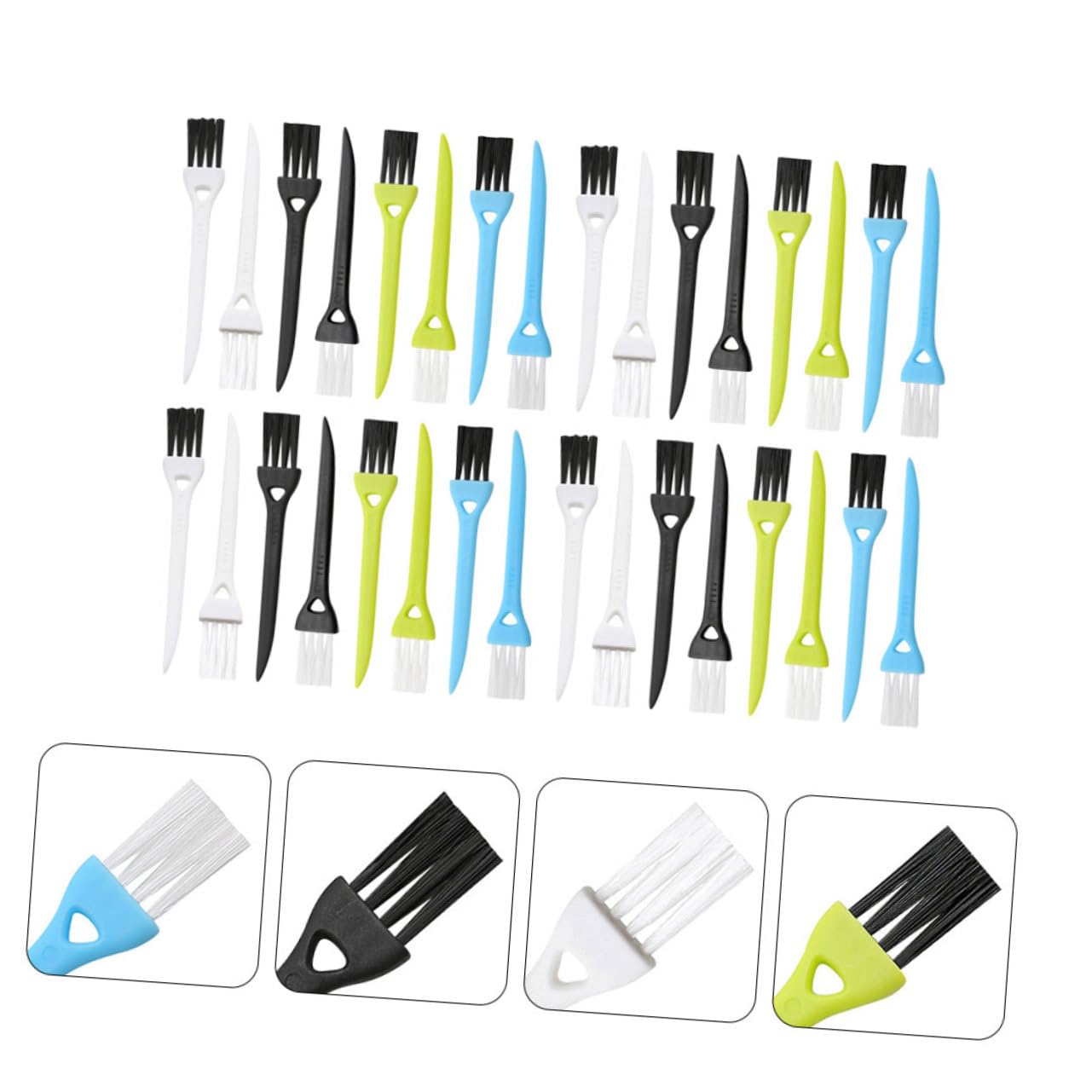 PartyKindom 3sets Razor Brush Electric Shaver Cleaner Cleaning Brush Compact Lightweight 36pcs*3