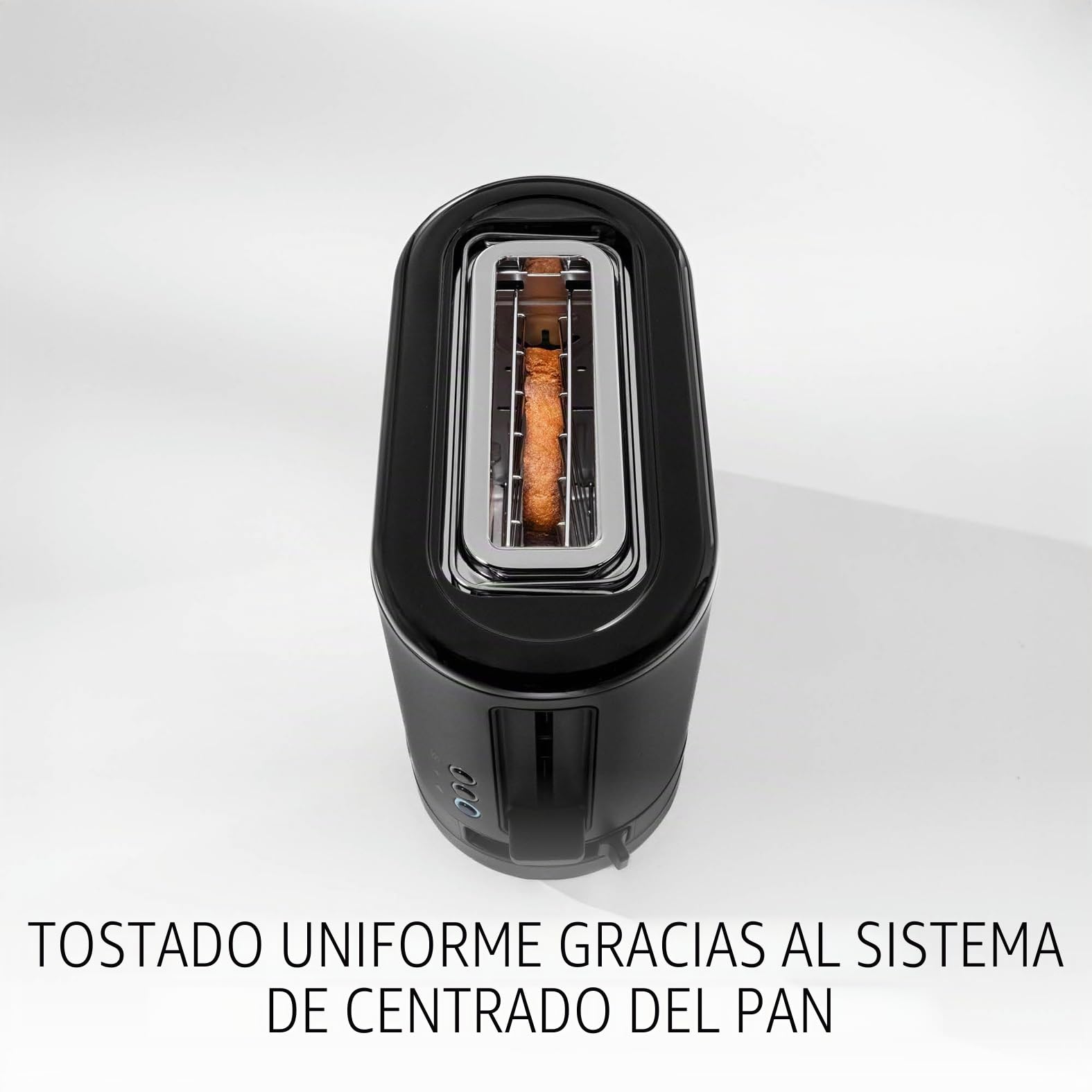 WMF Kitchenminis Deep Black - Tostadora de 1 rebanada con accesorio para bollos para 1 rebanada XXL, función de descongelación, tostadora de ranura larga con 7 niveles de dorado, 600 W, negro