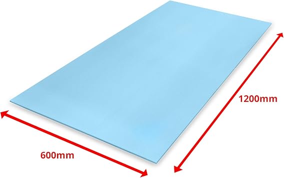 6mm XPS Foam Boards Floor Underlay Thermal Insulation Underfloor Heating (1200 x 600mm)(5 Pack), Blue