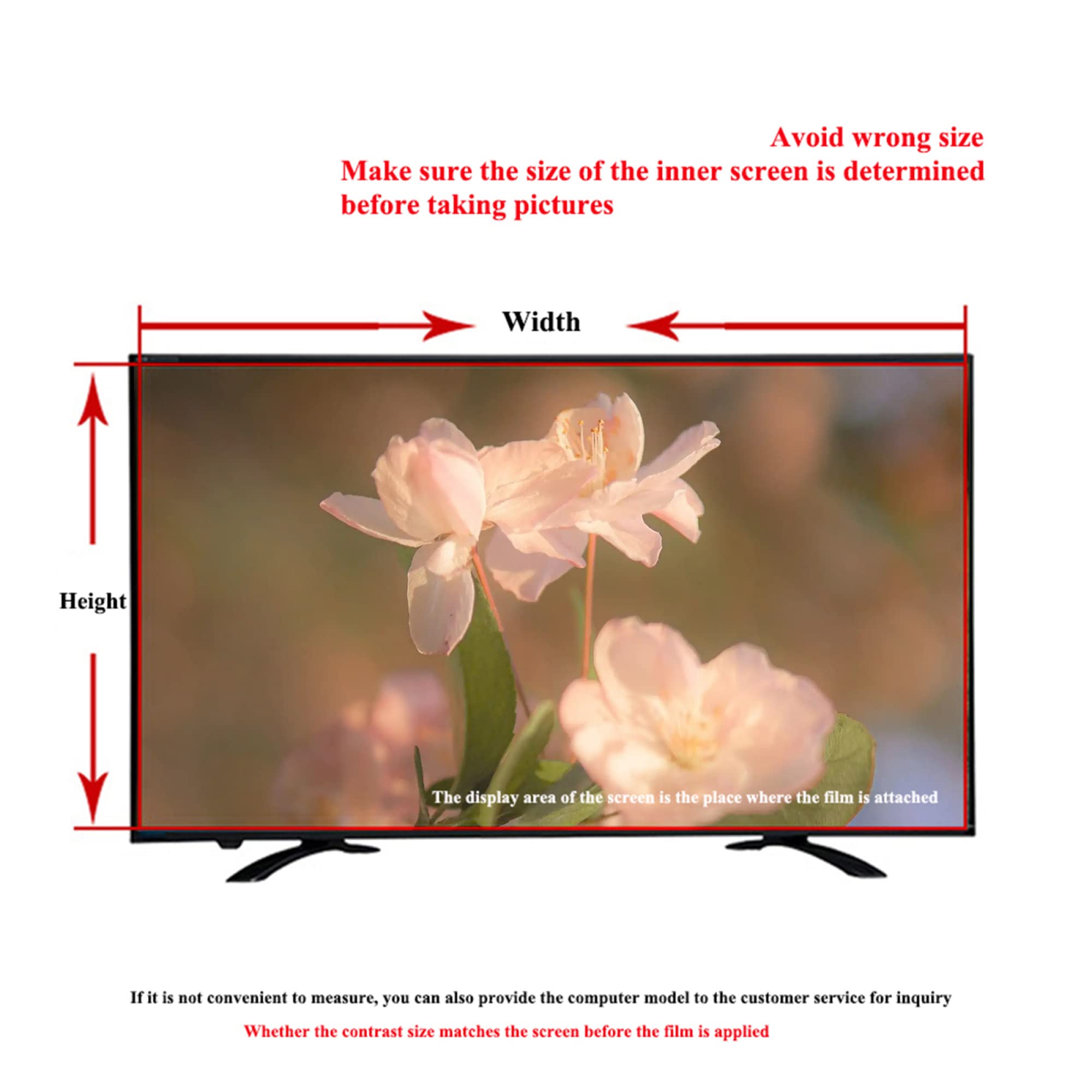 Protezione Schermo TV， from TV Pellicola Protettiva Opaca antiriflesso, Pellicola Proteggi Display LCD AntiGraffio antiluce Blu, for TV LED OLED e QLED 4K HD(32in 704x395mm)