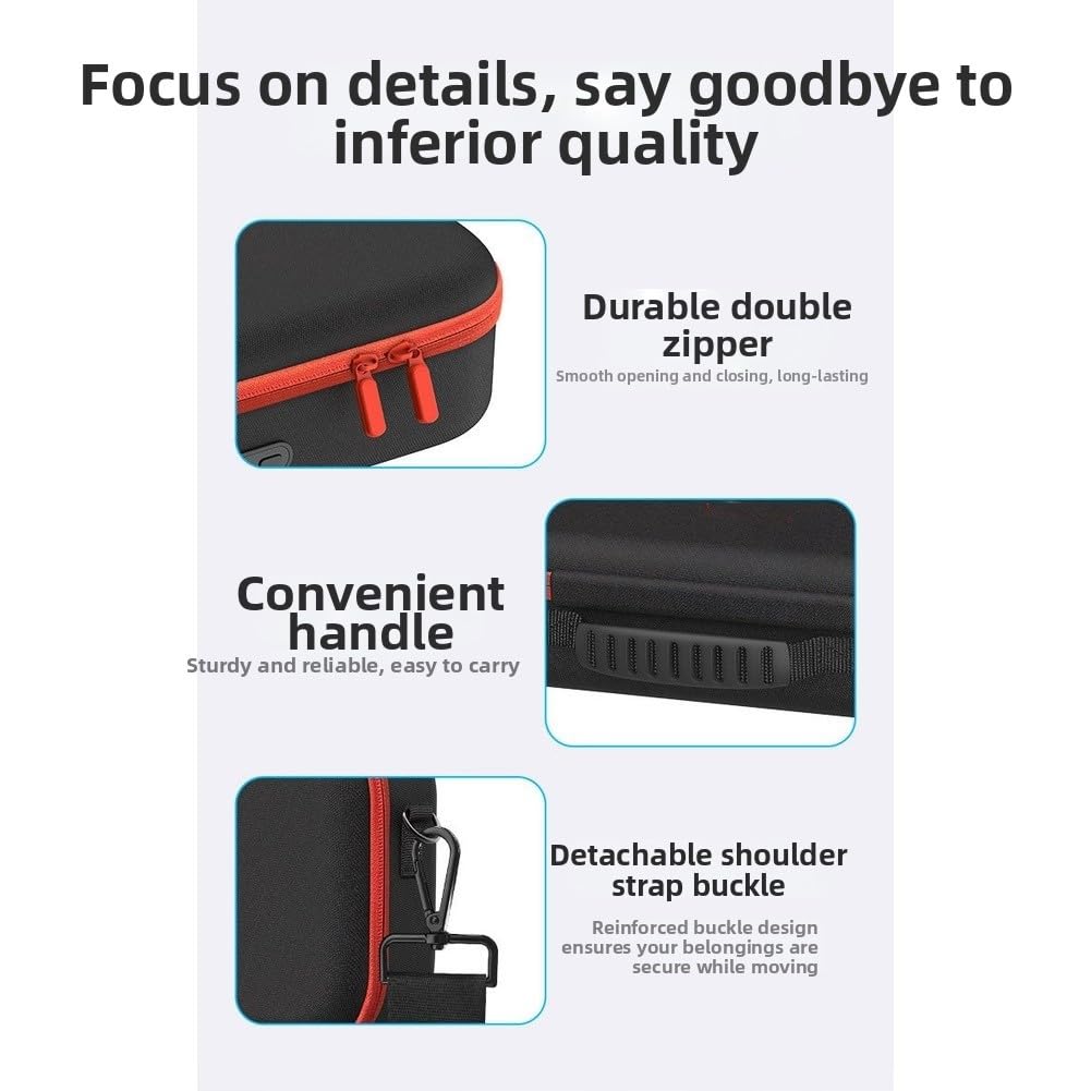 ZYWUOY Custodia di ricarica wireless per Switch 2, batteria da 20000 mAh, scatola di immagazzinaggio in EVA con ricarica rapida da 30 W, display digitale, organizer da viaggio nero