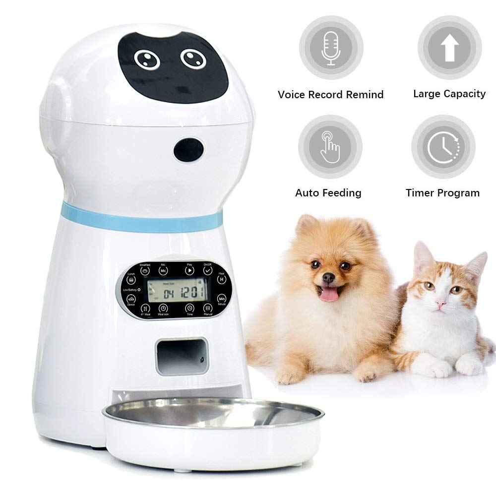 "N/A" EUtoptrader Distributeur Croquettes Chat Chien Automatique,Mangeoire pour Animaux de Compagnie,Distributeur programmable