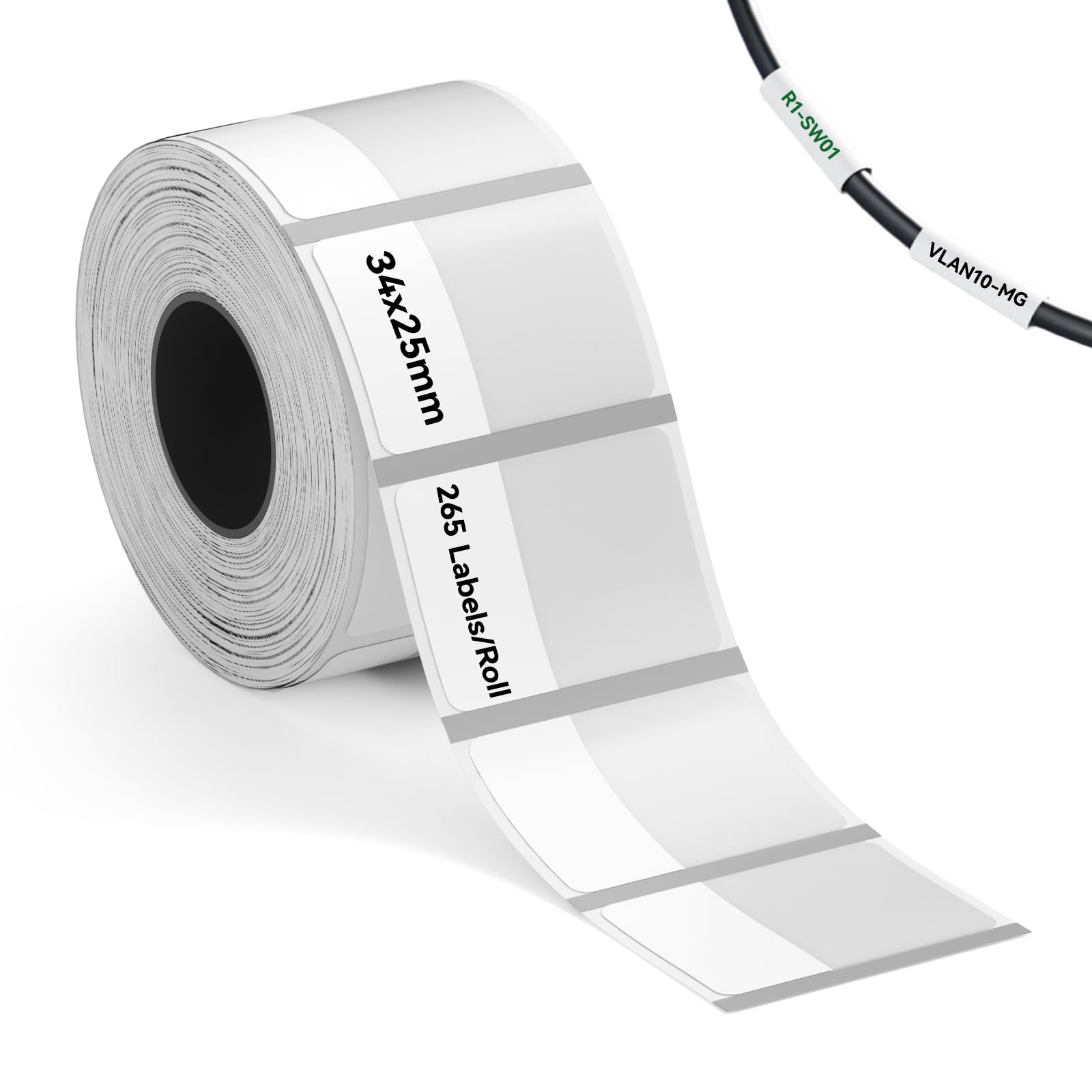 NIIMBOT Self-Laminating Wrap-Around Cable Label for M2/M3 Label Printer
