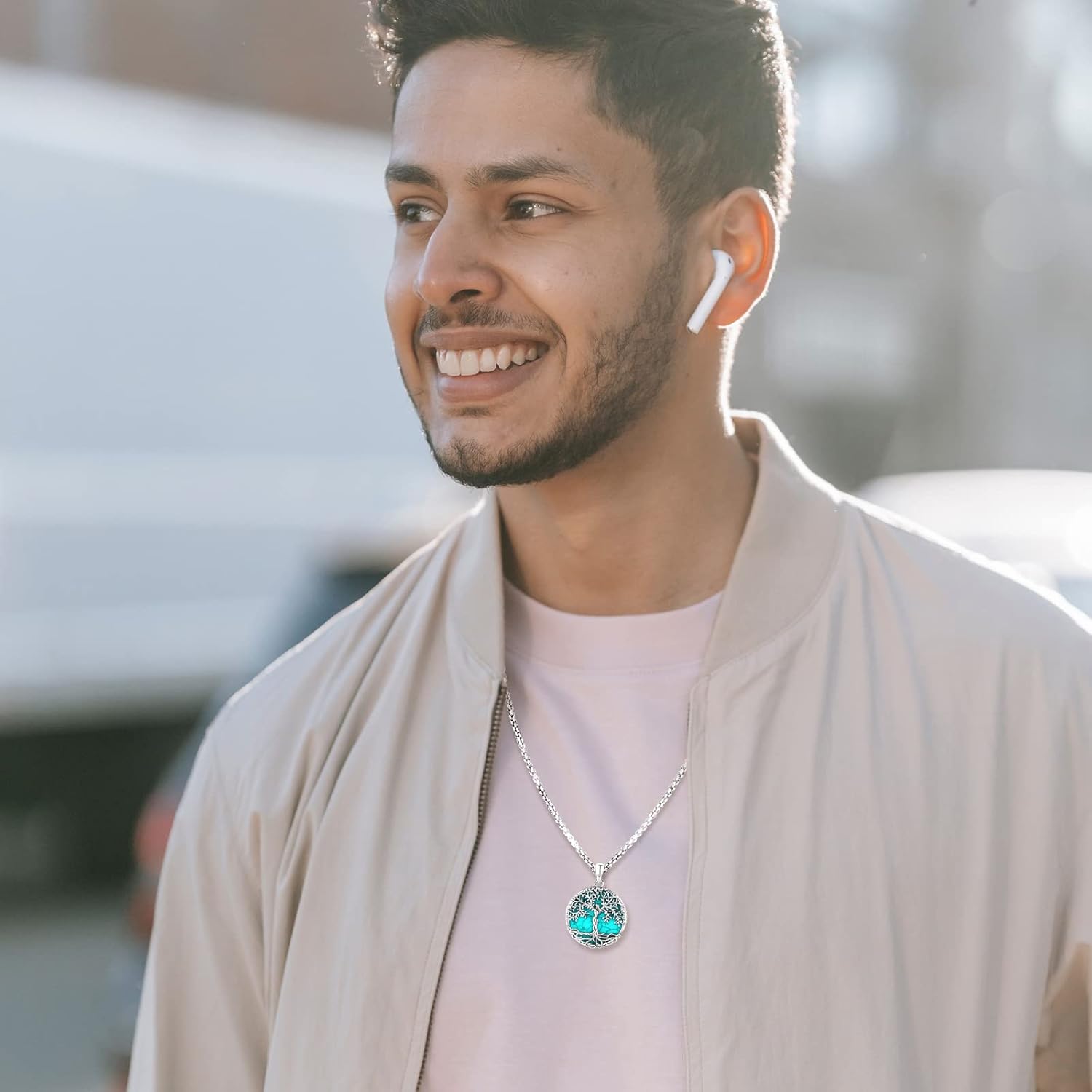 Jewelry Gifts - Tree of Life Necklace Sterling Silver Abalone Shell/Opal/Moonstone/Black Onyx/Turquoise/Malachite/Crystal Family Tree of Life Jewelry for Women Men - Image 7