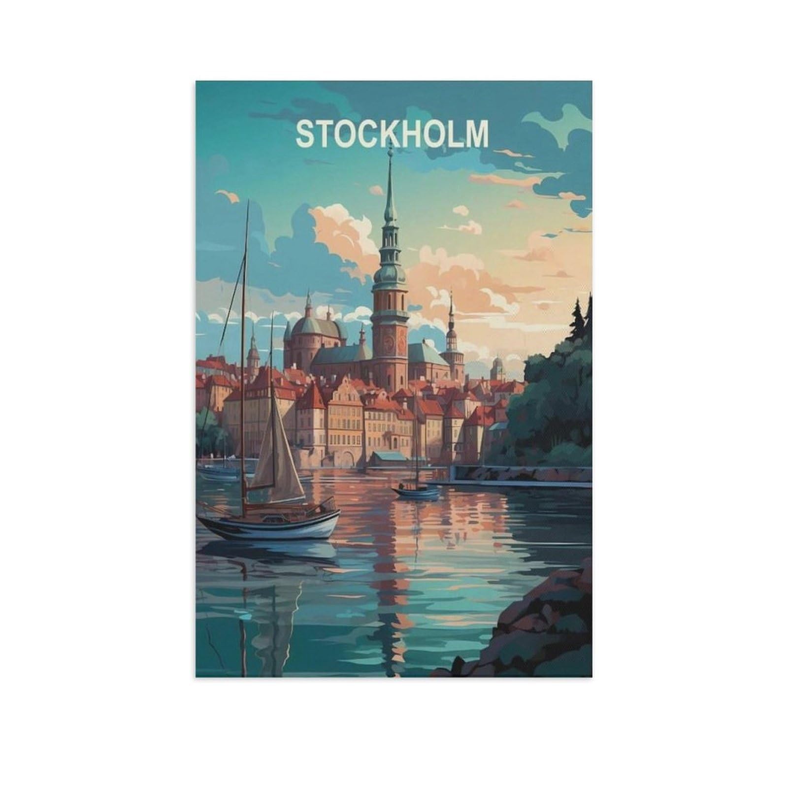 Jigsaw Puzzles for Adults 1000 Piece，Stockholm，Classic Puzzle Teens Boys Girls Puzzles for DIY Intellective Educational Game, Gift Home Decor（75x50cm）-AJ13
