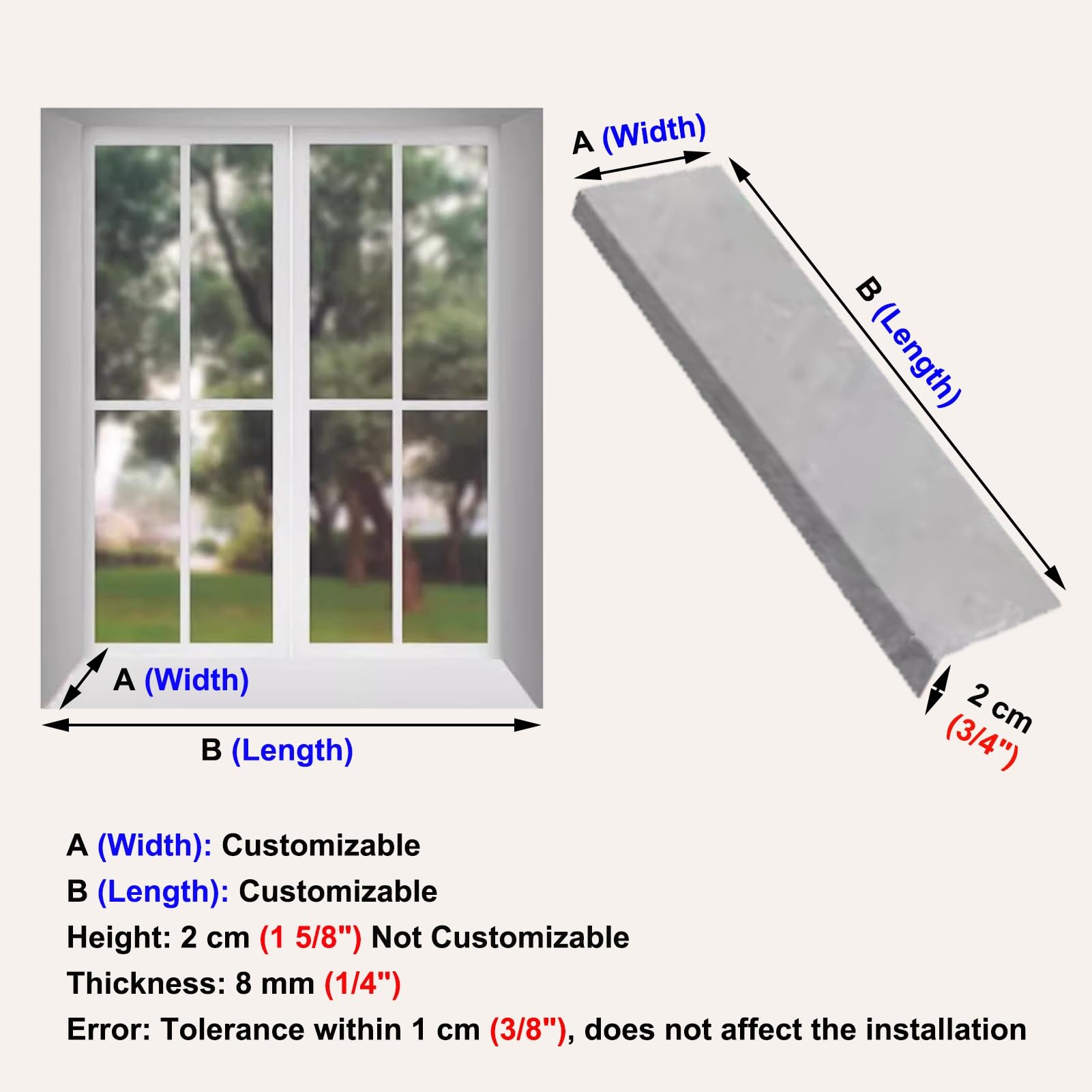 Alfeizar Ventana Tablero Decorativo para Alféizar de Ventanas para Marcos de Puertas, Placa de Almacenamiento para Alféizar de Ventana Plateada para Apartamento, Paneles de Remodelación(120X10cm (47 1