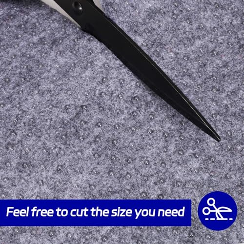 Non Slip Rug Pad, 1/4” Extra Thick Felt Under Rug, 3x5 Ft Rug Pad, Cushioned Carpet Padding for Area Rugs, Hardwood Floors, Laminate, Tile, Keep Your Rugs Safe and in Place