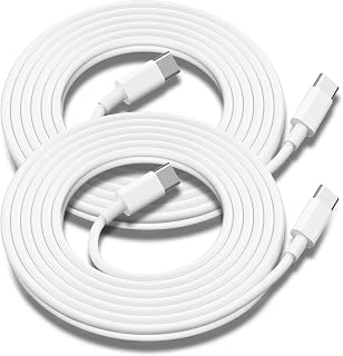 2-Pack 10ft USB C to USB C 60W Fast Charging Cable for iPhone 15/16/17 Pro Max, MacBook Air/Pro, iPad Pro, Galaxy S24 - Durable Long Cord