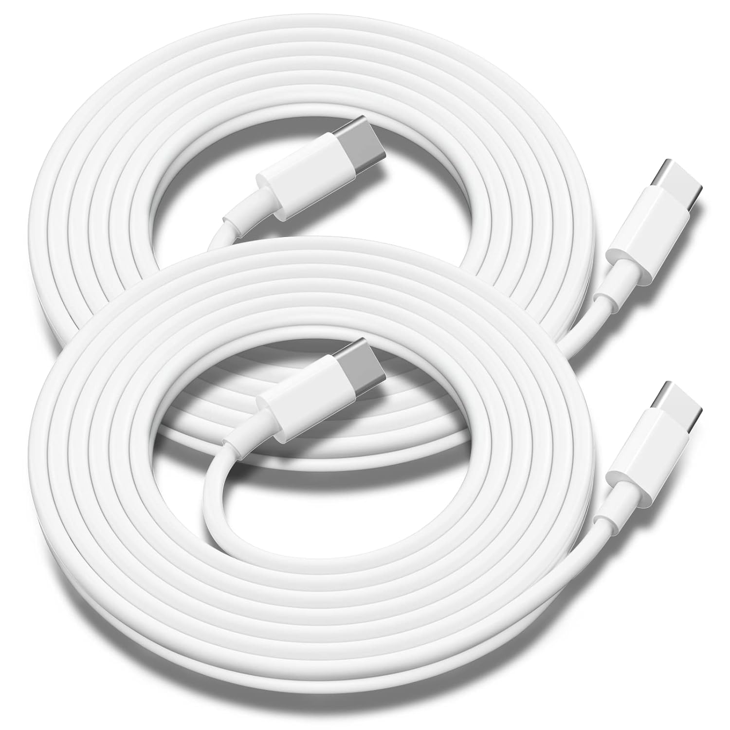 USB C to USB C Charging Cable 2-Pack 10ft Fast Charger for iPhone 16/17/Air/15/Pro/Plus/Pro Max, MacBook Pro/Air, iPad Pro 12.9/11in, Air 4/5, Mini 6/7 60W