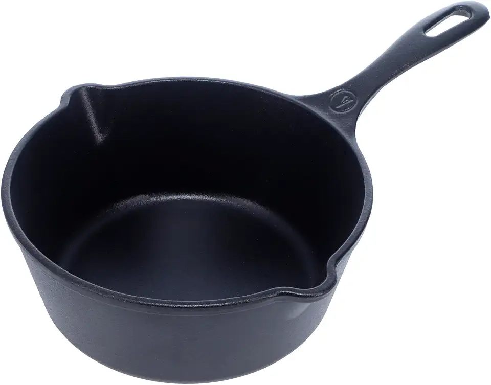 Victoria Cast Iron Saucepan, Cast Iron Melting Pot, Made in Colombia, 2QT