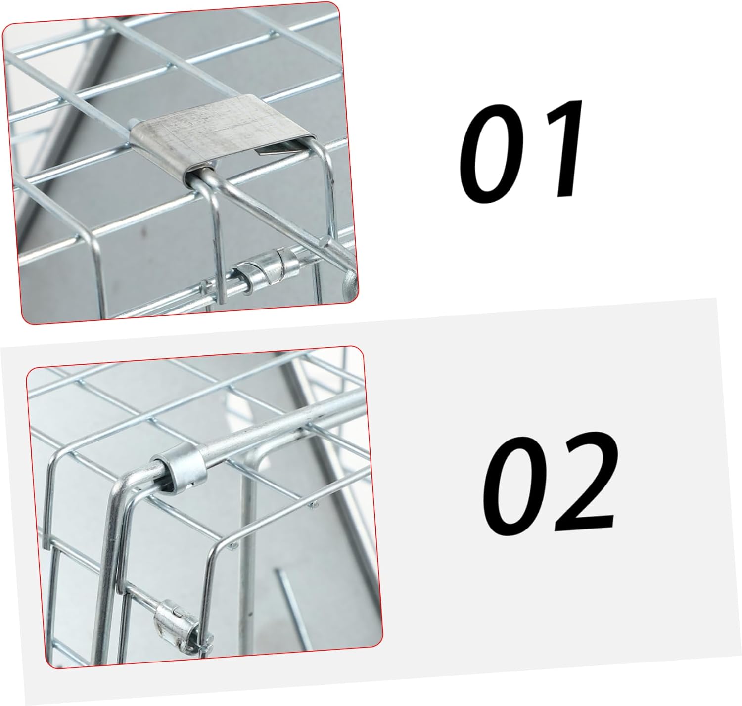 Rugged Metal Cage Live Folding Hunting Supplies Humane Catching for Raccoons Opossums Cats Rabbits