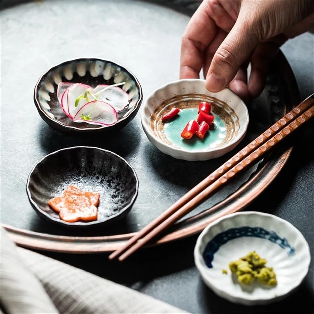 Bowl for Sauce Retro Ceramic Seasoning Plate Home Snack Hotel Restaurant Hot Pot Sauce Dish Flavor
