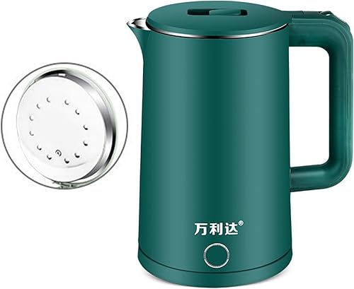 Miniatura 2 de Zerodis Hervidor eléctrico, 2.3 l de doble pared de acero inoxidable, hervidor de agua caliente de seguridad de 4 pliegues, para evitar quemaduras,