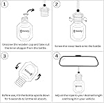 Car Air Freshener Set of 3 – Hanging Car Air Fresheners with Vanilla, Oud & Aquatic Scents | Glass Bottle Car Diffuser with Wooden Lid | Long Lasting Car Fragrance | Car Accessories for Men & Women